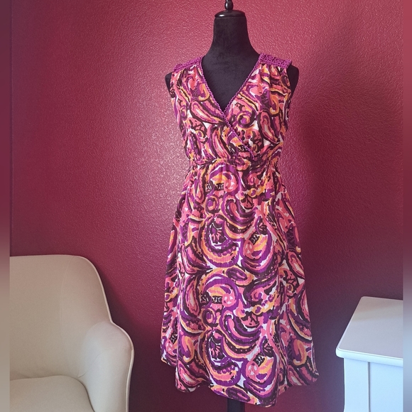 Merona Paisley Pattern Sleeveless Surplice Sundress Women's Size Medium - Picture 1 of 12